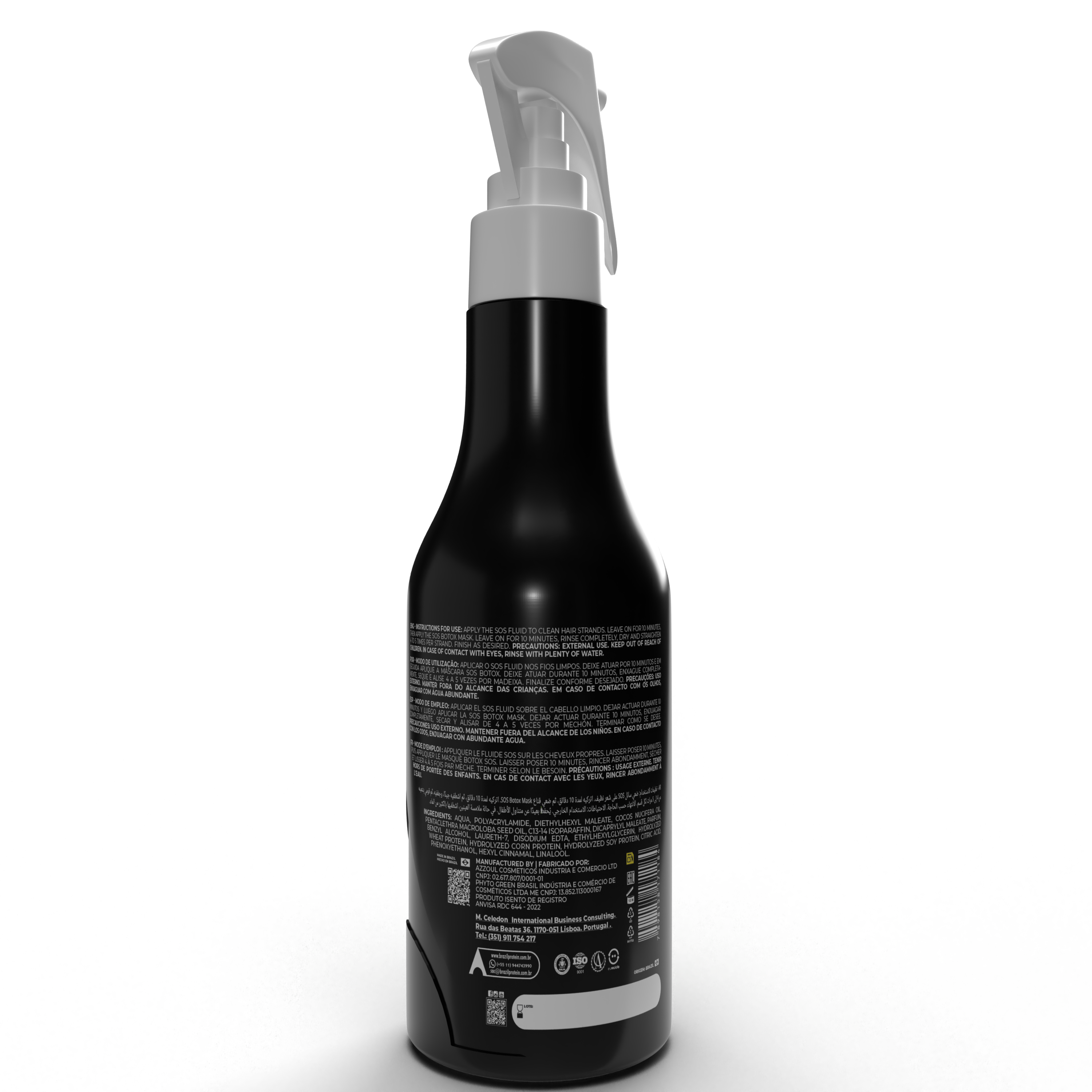 S.O.S FLUIDO RECONSTRUTOR COM OLEO DE COCO 300ML