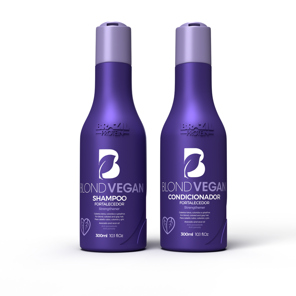 KIT BLOND VEGAN SHAMPOO + CONDICIONADOR MATIZADOR FORTALECEDOR