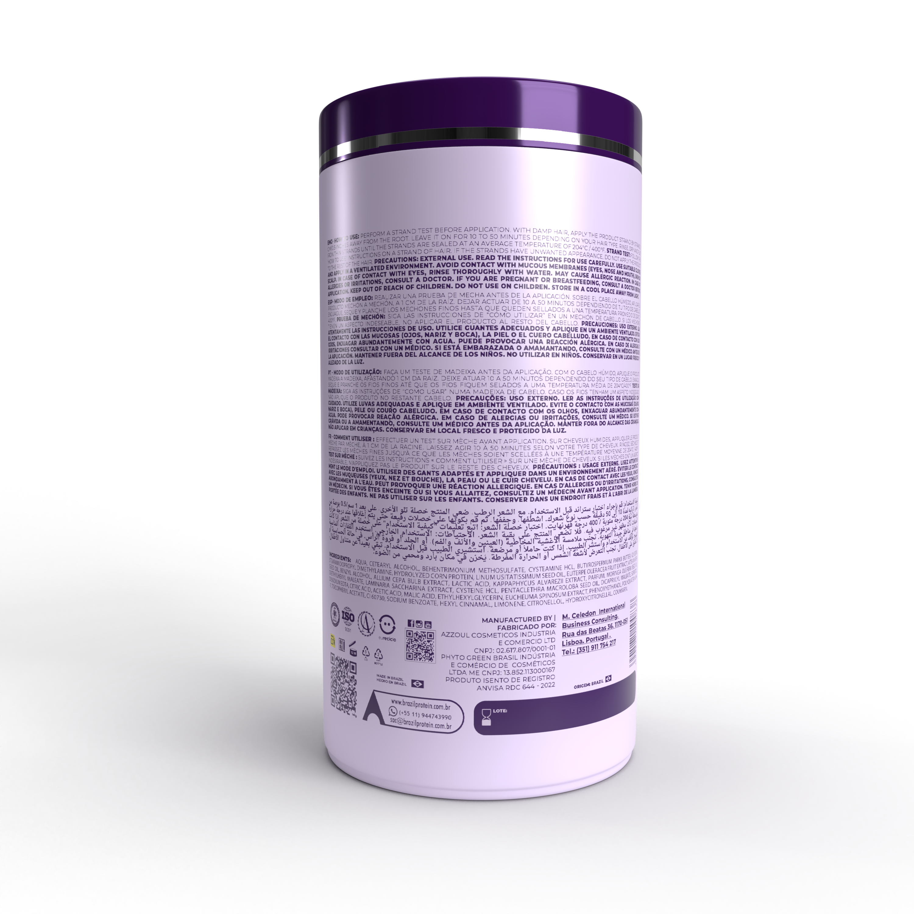 BTXOX MASCARA REPOSITOR DE MASSA PARA CABELOS LOIROS 1KG