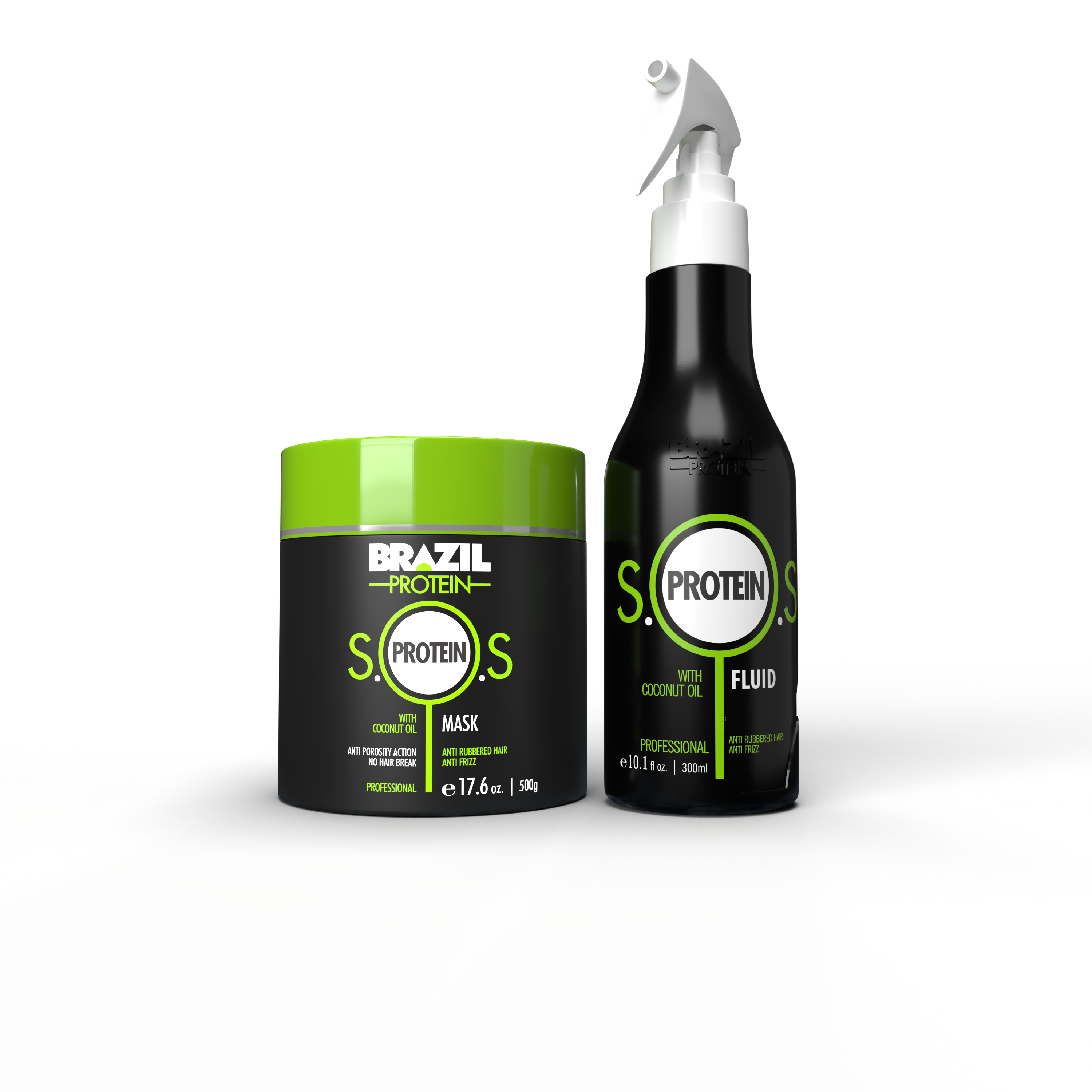 KIT S.O.S RECONSTUTOR MASCARA E FLUIDO PARA CABELOS DANIFICADOS